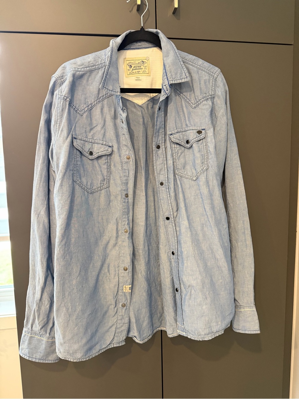 Diesel Light Wash Button-Up Shirt